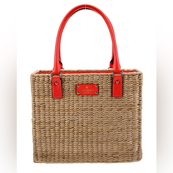 Kate Spade New York Wicker Bucket Bag | Straw Bag | Straw Bucket Bag | Tote Bag - Picture 1 of 16